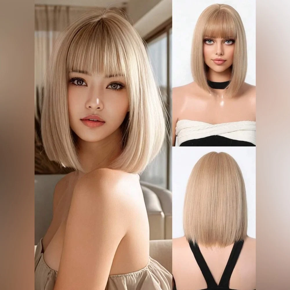 NEW Blonde Bob Hair Wig - Picture 1 of 6
